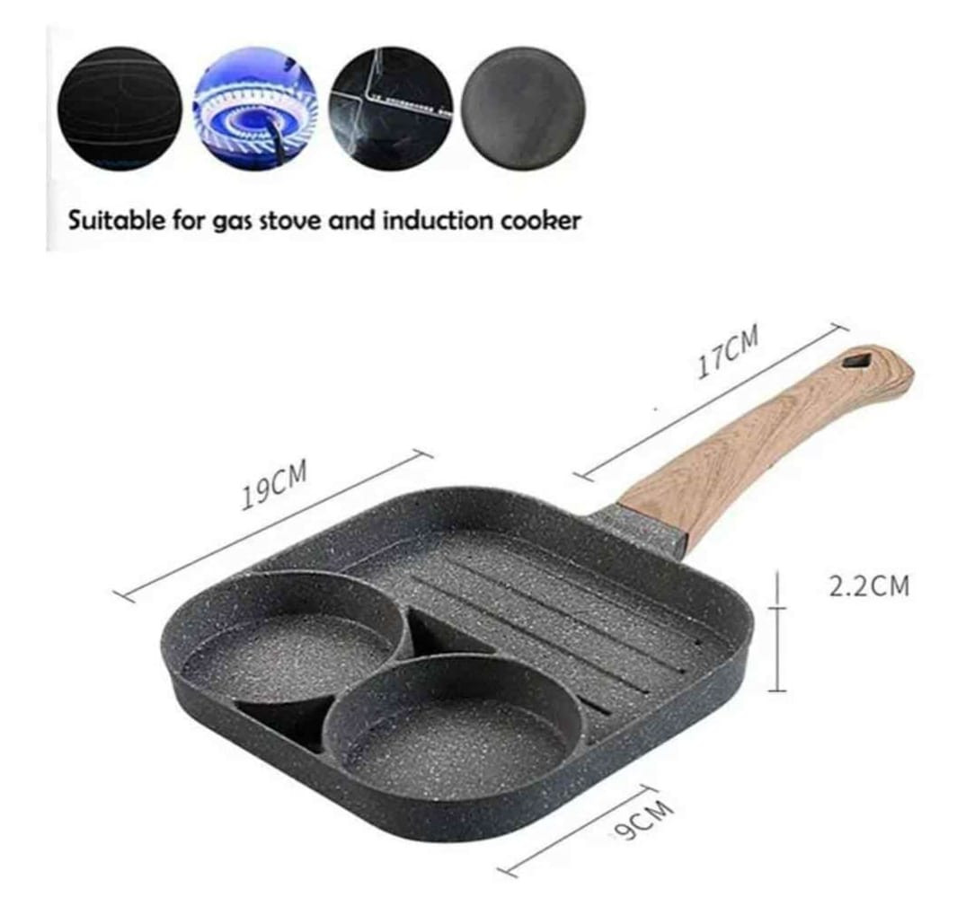 Sartén 3 Compartimentos Antiadherente Mu